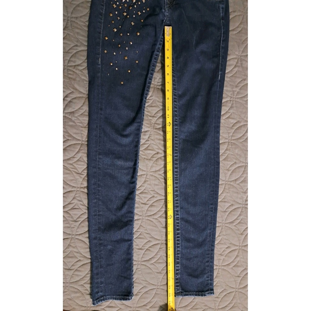 True Religion Stella Skinny Studded Stars Jeans Women's‎ Blue Size 26 - Picture 8 of 11